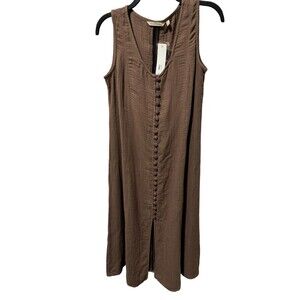 Soft Surroundings Dress NWT Samora Gauze Dress in Mocha Womens Size Small